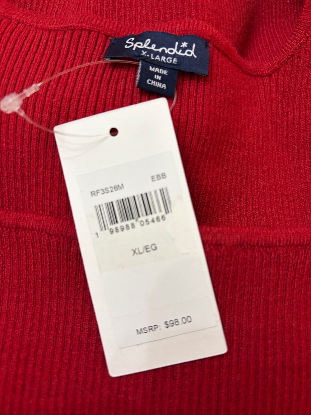 Splendid Red Square-Neck Ribbed Tank - Picture 4 of 4